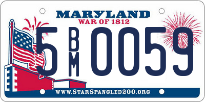 MD license plate 5BM0059