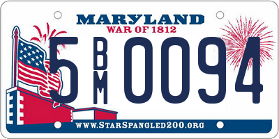 MD license plate 5BM0094