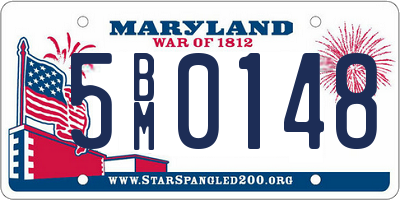 MD license plate 5BM0148