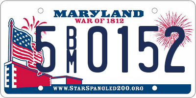 MD license plate 5BM0152