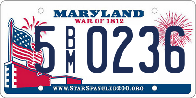 MD license plate 5BM0236