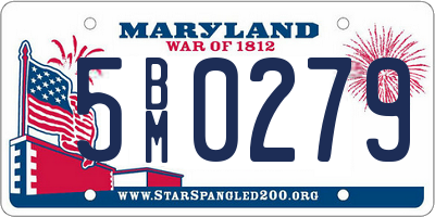 MD license plate 5BM0279