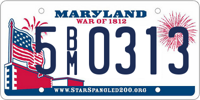 MD license plate 5BM0313