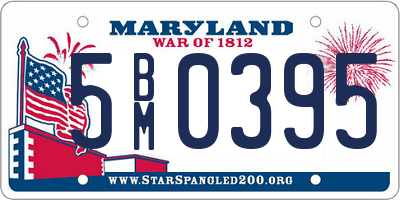 MD license plate 5BM0395