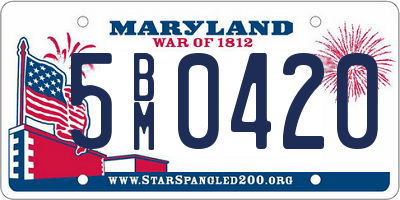MD license plate 5BM0420
