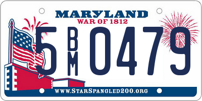MD license plate 5BM0479