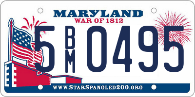 MD license plate 5BM0495