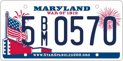 MD license plate 5BM0570