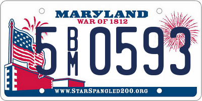 MD license plate 5BM0593