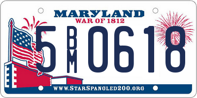 MD license plate 5BM0618