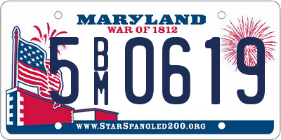 MD license plate 5BM0619