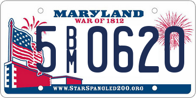 MD license plate 5BM0620