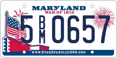 MD license plate 5BM0657