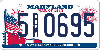 MD license plate 5BM0695
