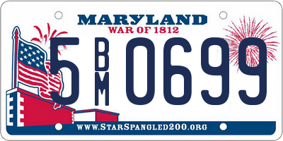 MD license plate 5BM0699