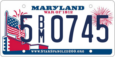 MD license plate 5BM0745