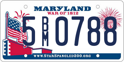 MD license plate 5BM0788