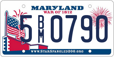 MD license plate 5BM0790