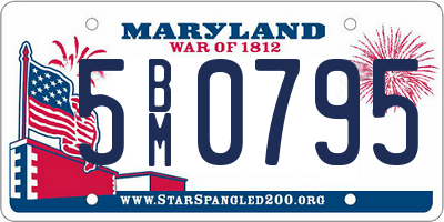MD license plate 5BM0795