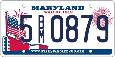 MD license plate 5BM0879