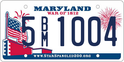 MD license plate 5BM1004