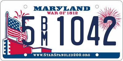MD license plate 5BM1042