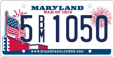 MD license plate 5BM1050