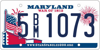 MD license plate 5BM1073