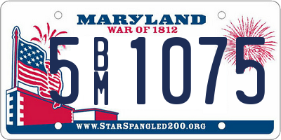 MD license plate 5BM1075
