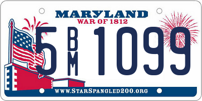 MD license plate 5BM1099