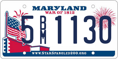 MD license plate 5BM1130