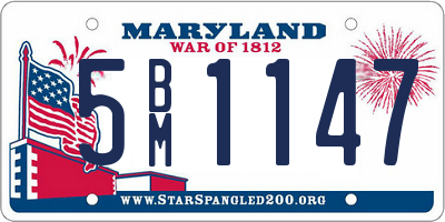 MD license plate 5BM1147