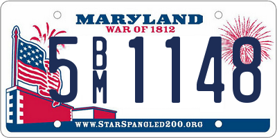 MD license plate 5BM1148