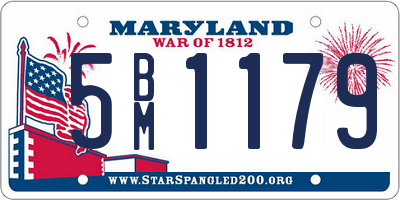 MD license plate 5BM1179