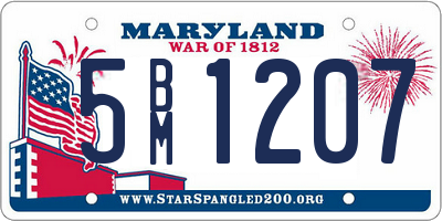 MD license plate 5BM1207