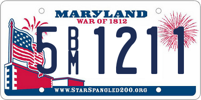 MD license plate 5BM1211