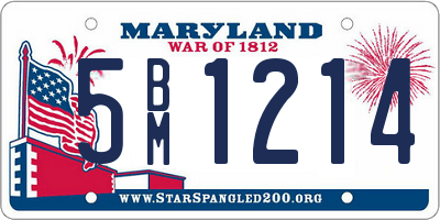 MD license plate 5BM1214