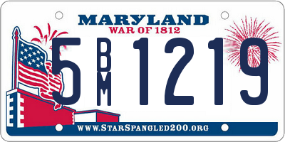MD license plate 5BM1219