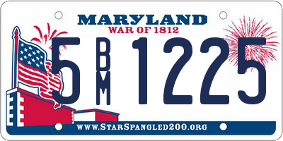 MD license plate 5BM1225
