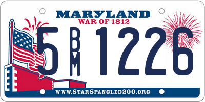 MD license plate 5BM1226