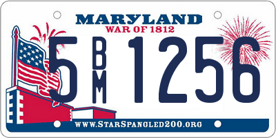 MD license plate 5BM1256