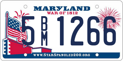 MD license plate 5BM1266