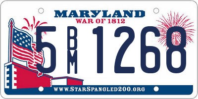 MD license plate 5BM1268