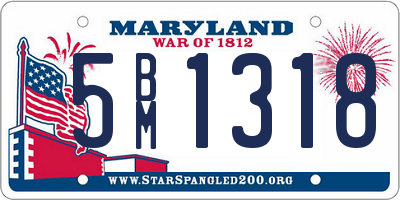 MD license plate 5BM1318