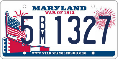 MD license plate 5BM1327