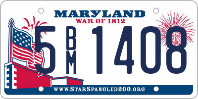 MD license plate 5BM1408