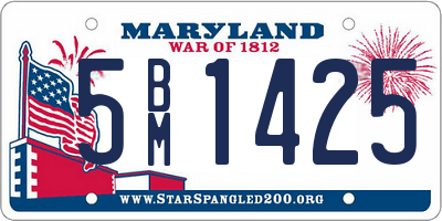 MD license plate 5BM1425