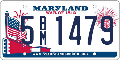 MD license plate 5BM1479