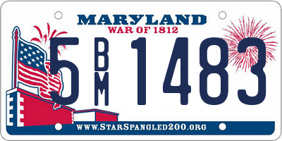 MD license plate 5BM1483