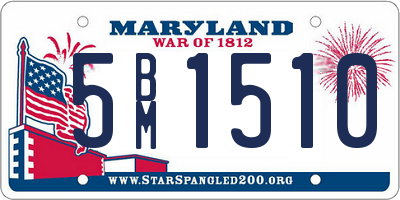 MD license plate 5BM1510